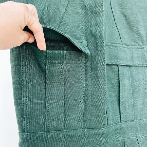 Alexander McQueen Fall Winter 18 Army Green Structured Midi Dress 38 Runway - Picture 6 of 13